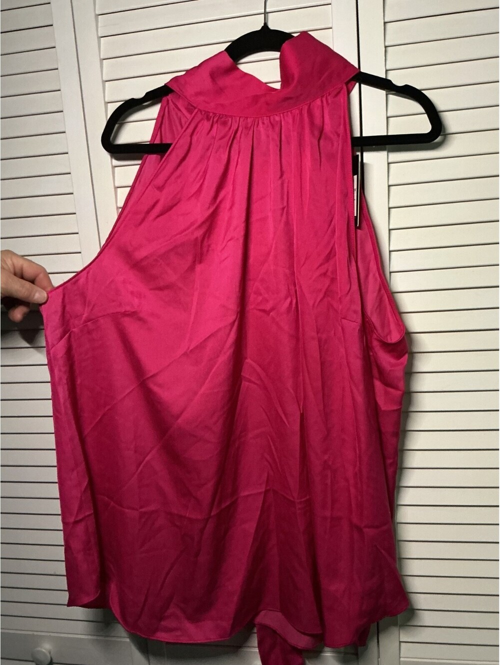 City Chic Penny Peony Pink Halter Blouse Women's Size XL Top NWT #248
